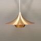 Ufo-like Danish hanging lamp, estimated from the 80s, made in copper colored lacquer.
