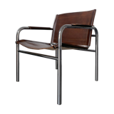 'Klinte' armchair for Ikea, chrome & leather design Tord Bjorklund 1970s chair