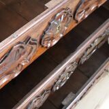 Antique Carved Walnut Chest of Drawers, 17th Century