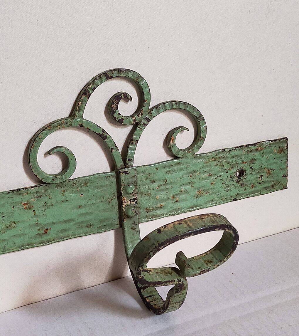Wrought iron coat rack