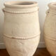 Rustic jar in bleached terracotta pottery xl