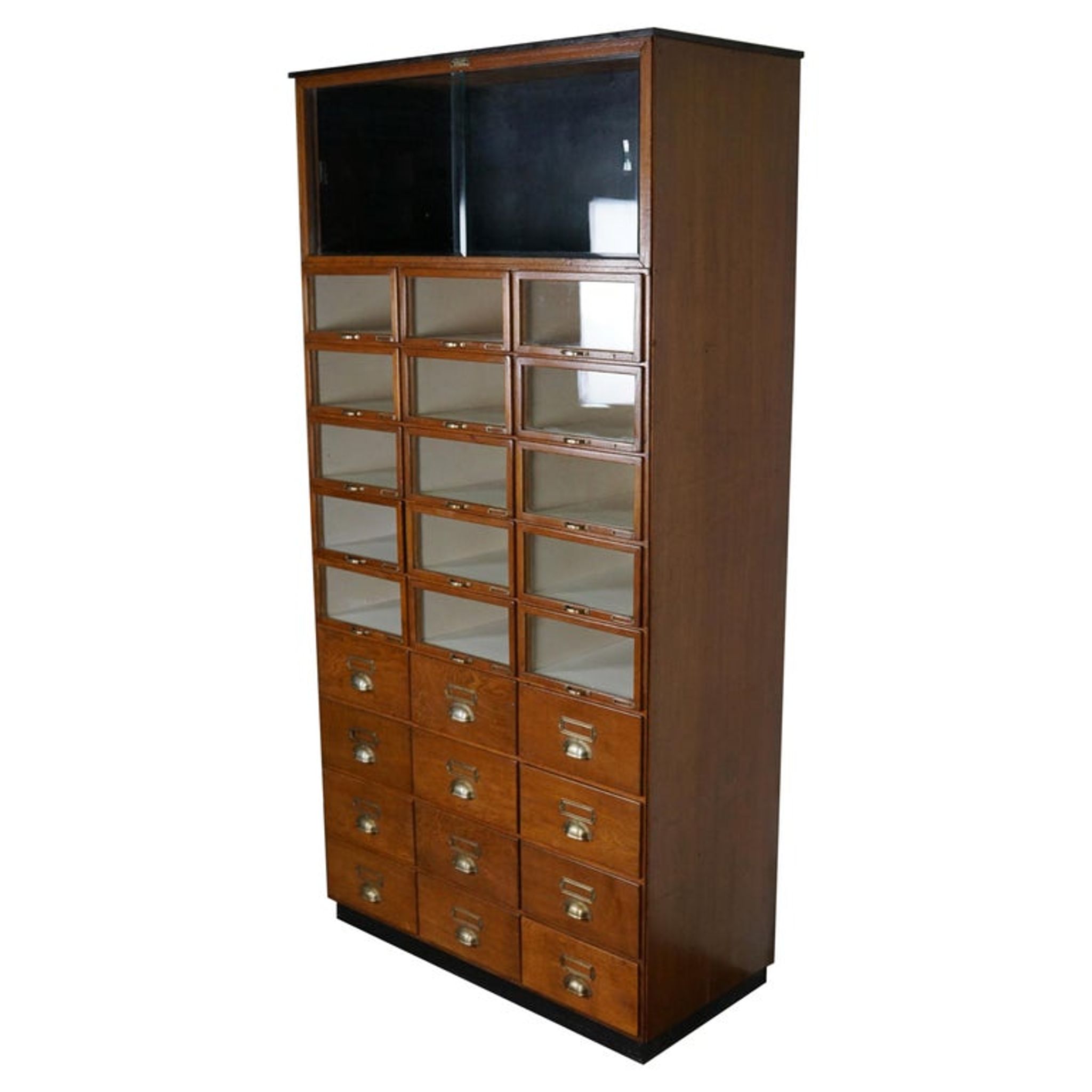 Vintage oak haberdashery shop furniture, Netherlands, 1930s