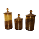 Blown and bubbled glass jars