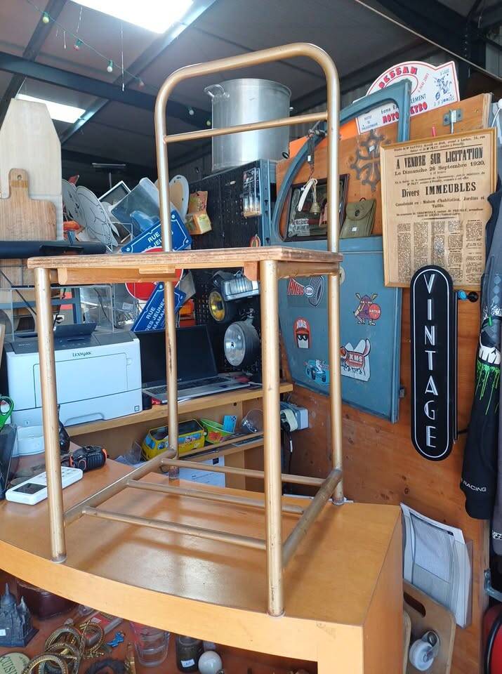 Vintage Dormitory Nightstand Chair