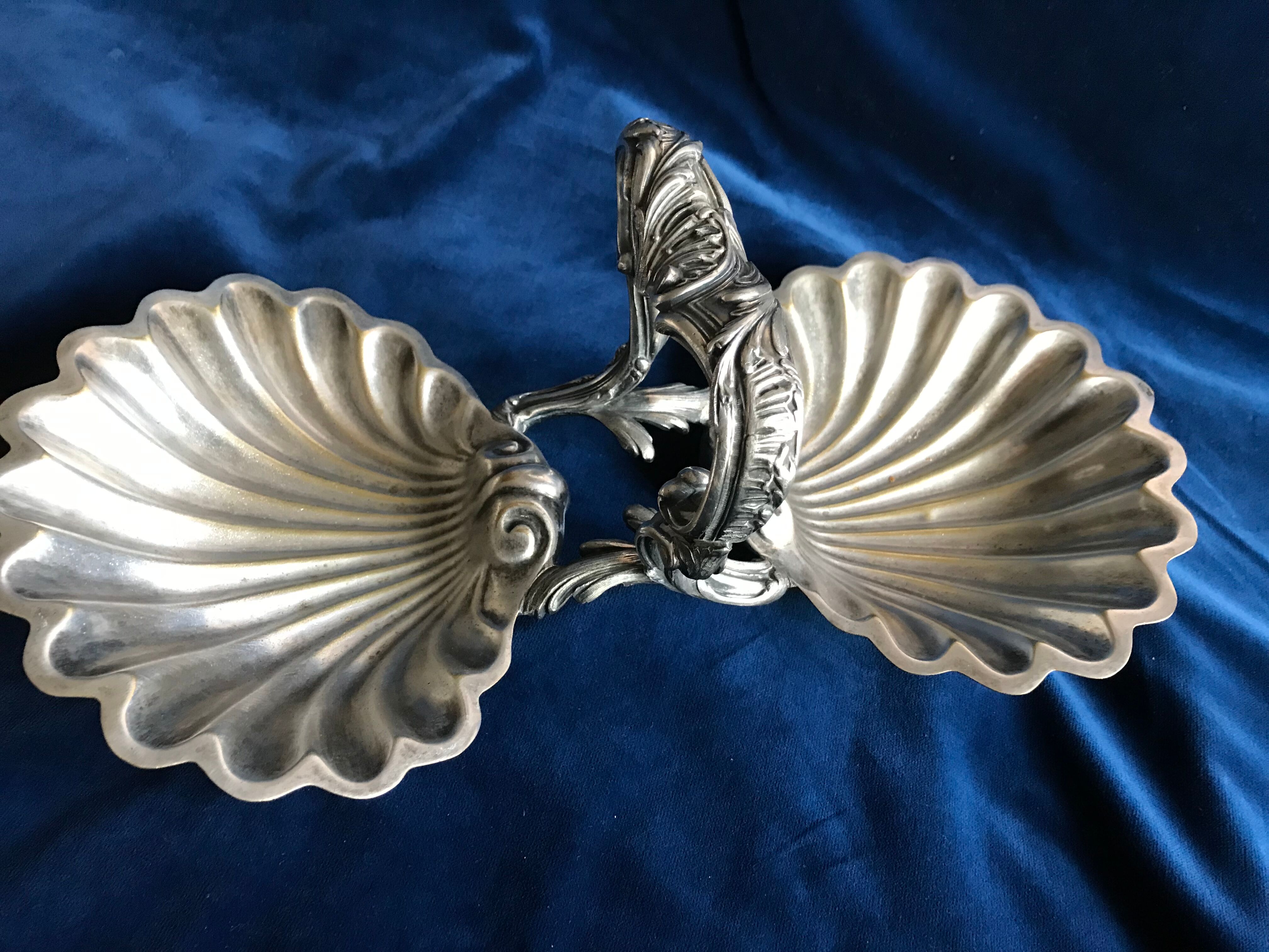 Old beggar in silver bronze