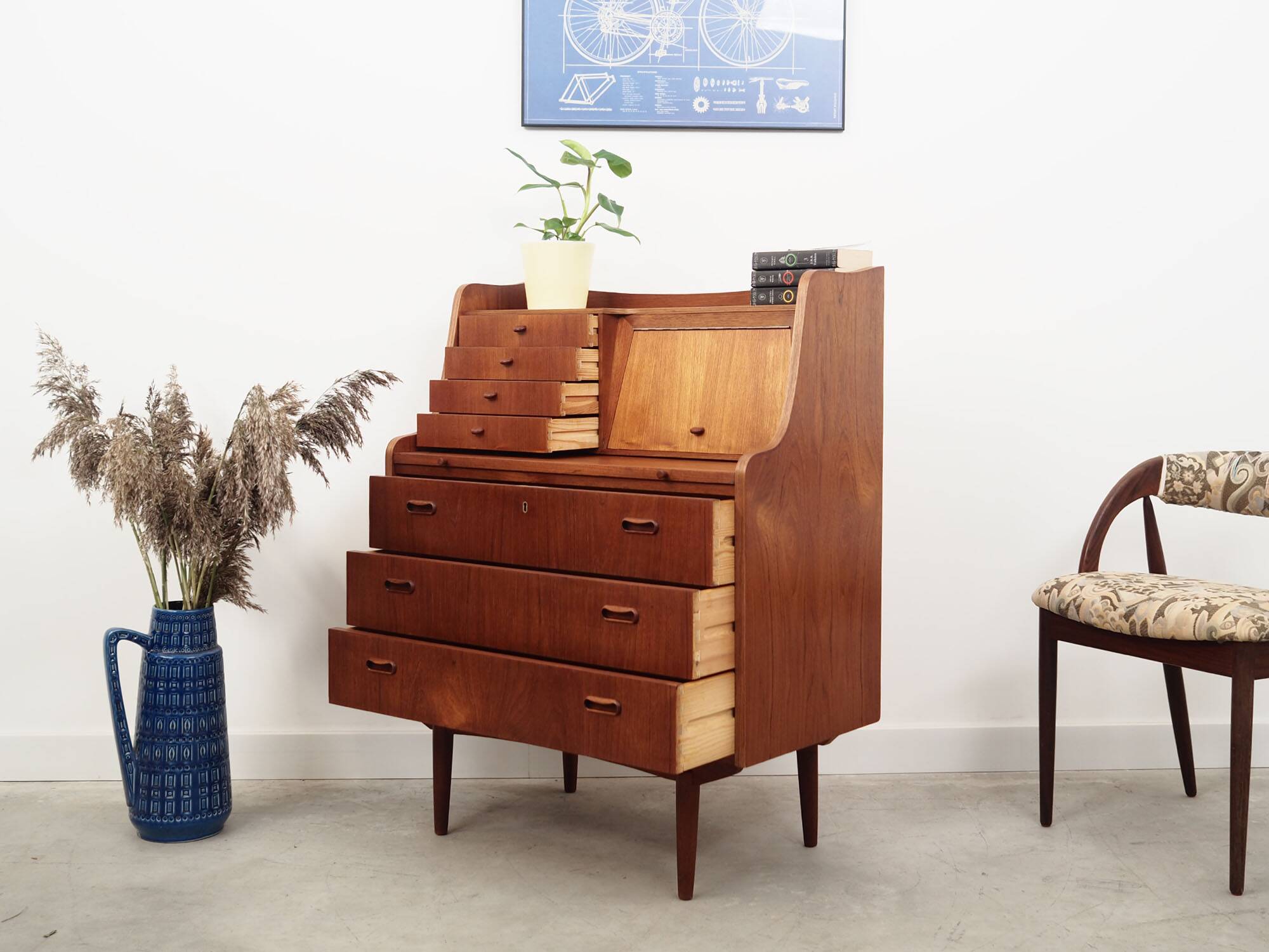 Teak secretary, Danish design, 1960s, production: Denmark