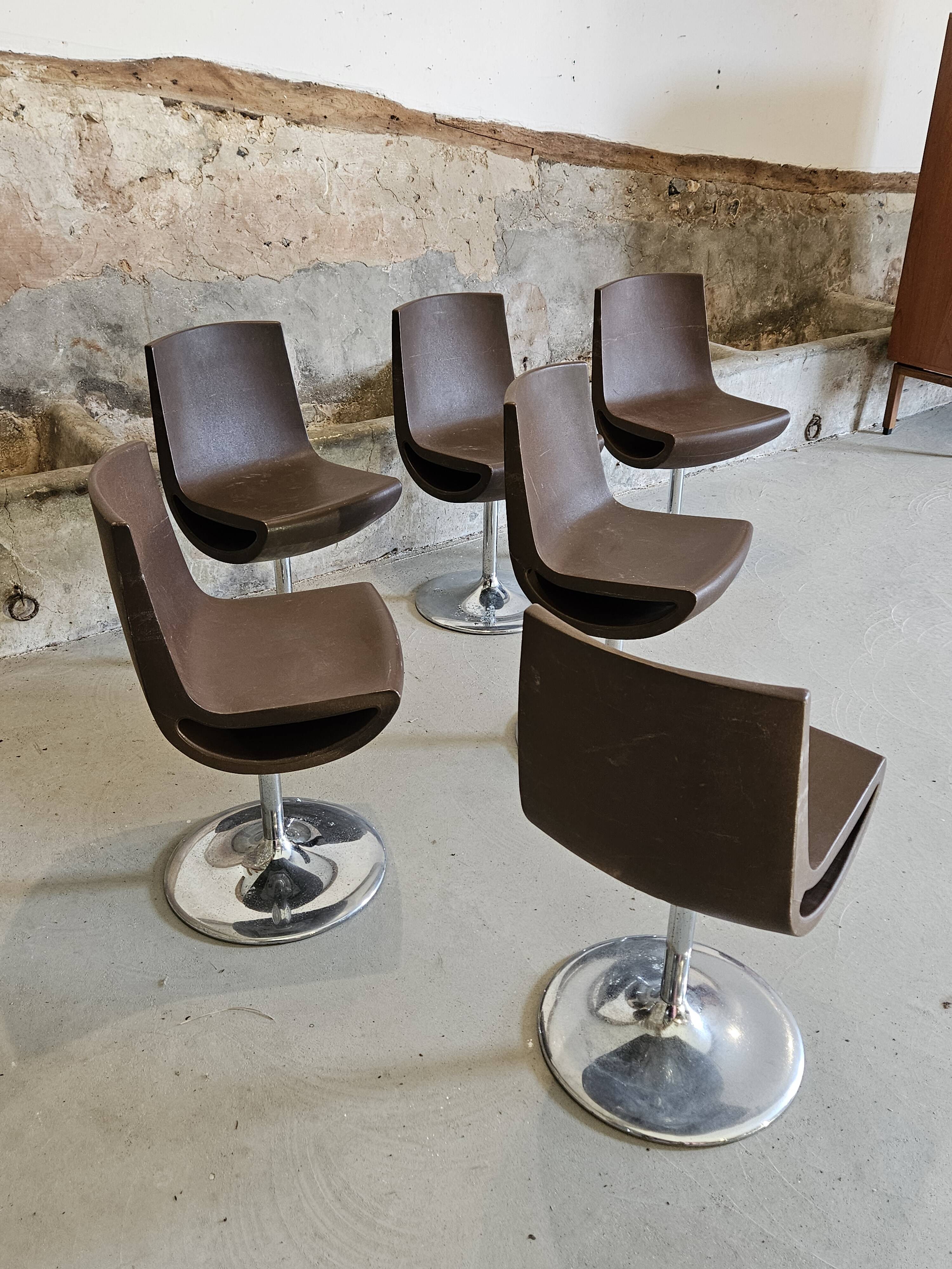 Lot de 6 chaises "Ciao" design Erik Bjornsen