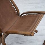 1970’s, Norwegian design, "Siesta" lounge chair by Ingmar Relling, leather, bentwood.