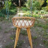 Paire de chevets en rotin 1970