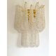 Set of 2 Modern “Conchiglie” Gold Murano Glass Wall Sconces