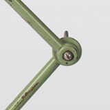 Industrial midcentury table lamp in green, 1960s