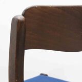 All-wood chair in royal blue and ebony