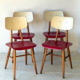 Dining Red Chairs by TON, 1960’