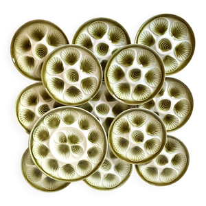 Assiettes à huîtres - plat