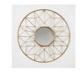 Miroir en métal doré