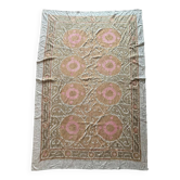 Vintage hand-embroidered Uzbek Suzani 244x335 cm