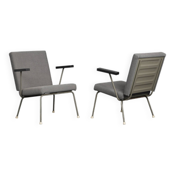 Pair of armchairs model 1401 by Wim Rietveld for Gispen, Netherlands, 1950s