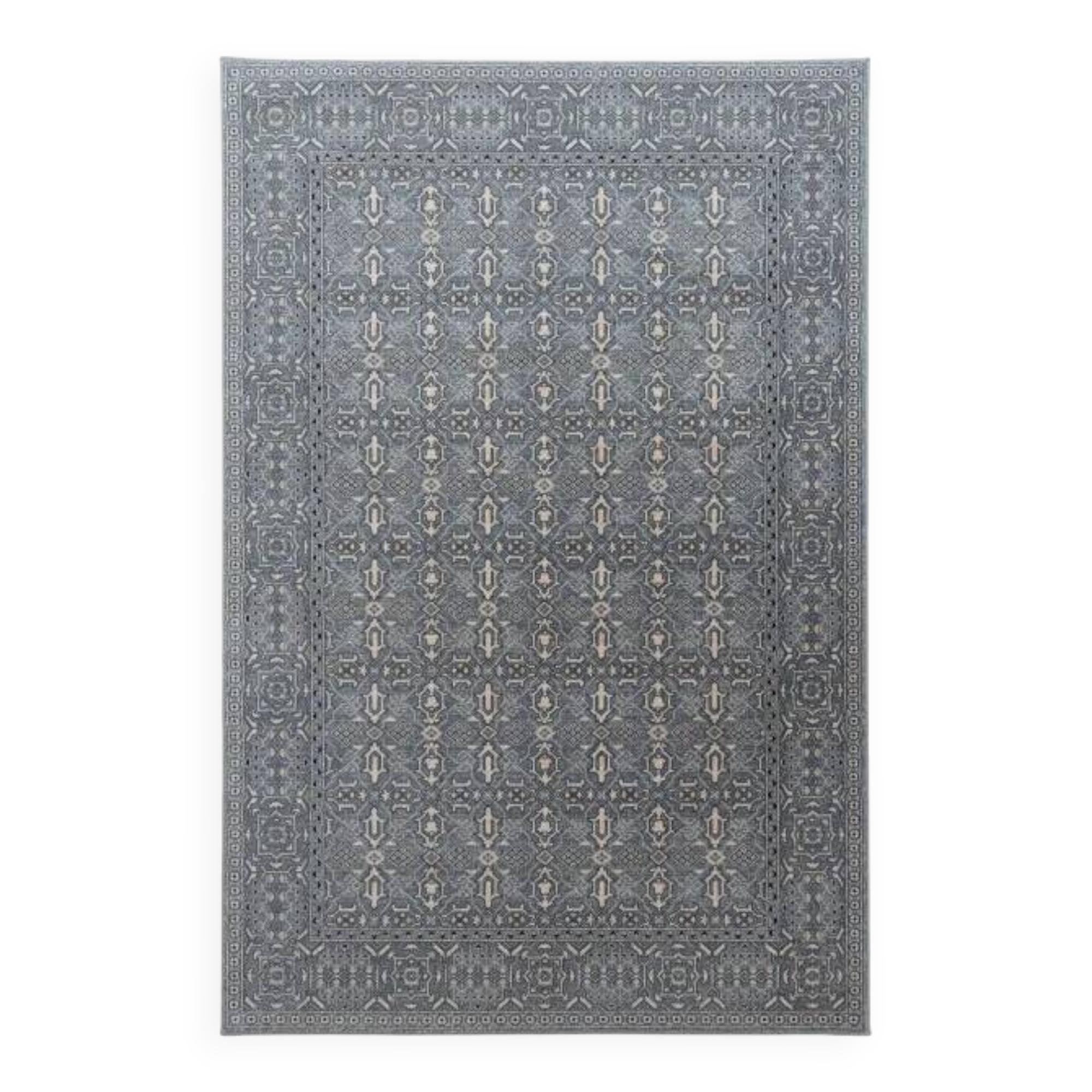 Tapis persan bleu audacieux ABBI en Laine