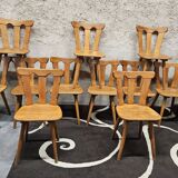 12 wooden bistro chairs, 1970