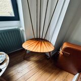 Vintage floor lamp with wooden shelf 50'