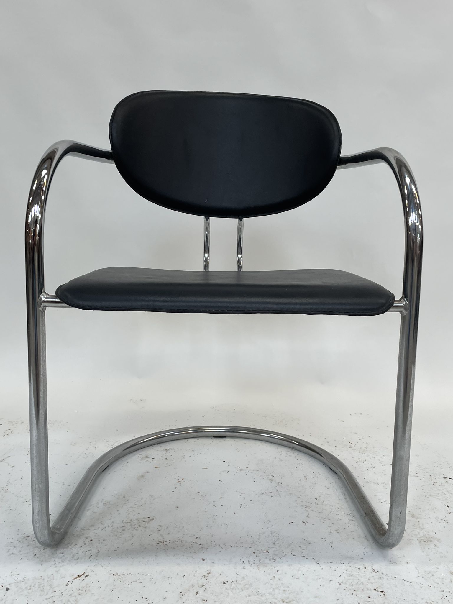 Vintage dining chair effezeta made in Italy design chrome