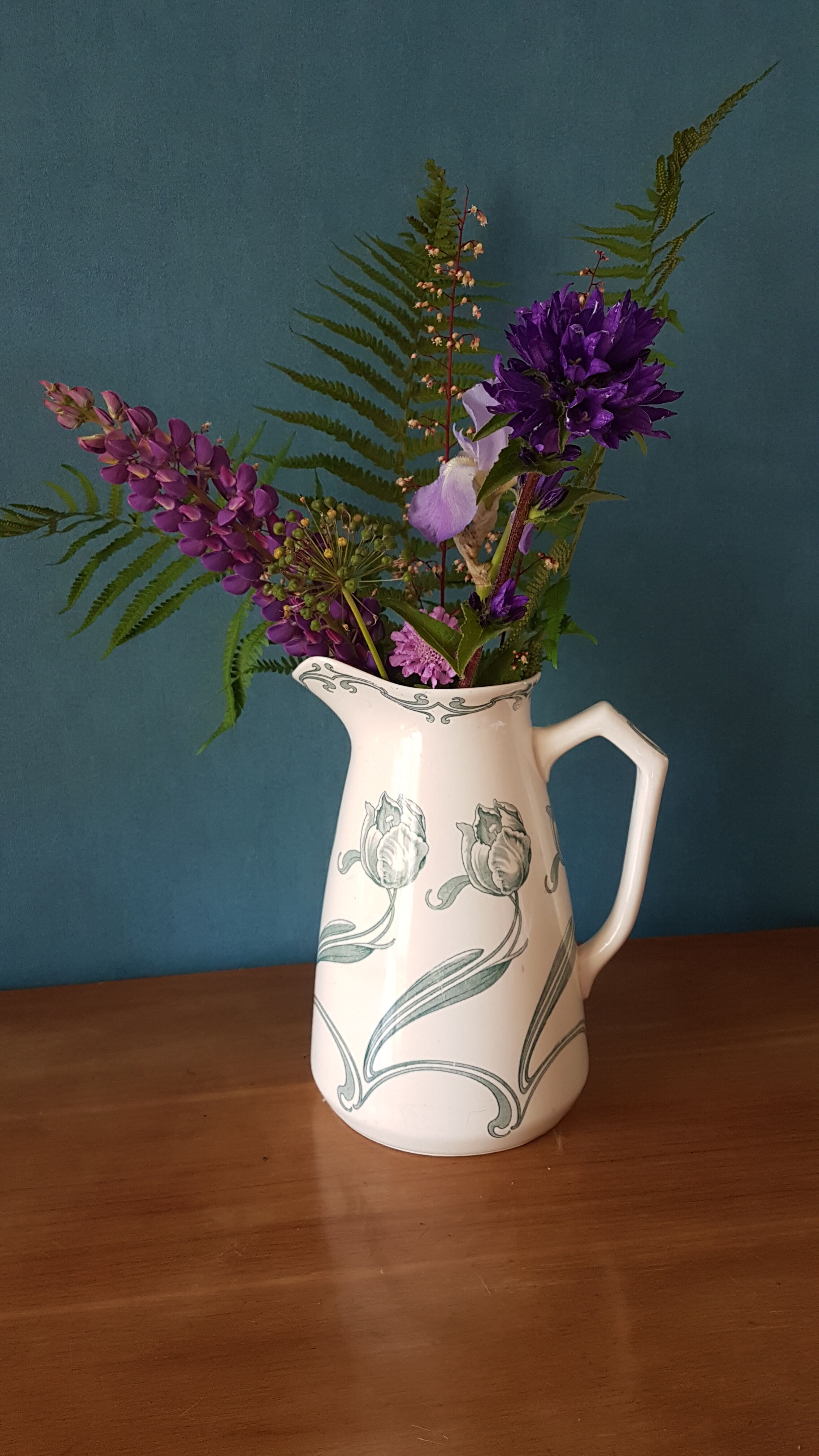 Gien earthenware pitcher