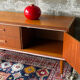 Scandinavian low sideboard in teak, 1960.