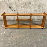 Pair of pine wall shelves
