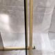 Beige metal console and smoked tempered glass Yves Boutboul