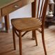 Table de cuisine ou de bureau en bois clair, années 30-40