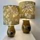 2 vase lamps made from French bistro pitchers, 1960s.
