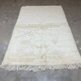 Beniouarain white wool carpet 160x260cm