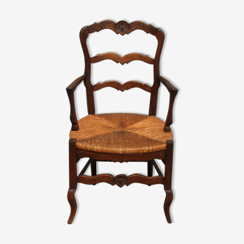 Fauteuil paillé, XXe siècle