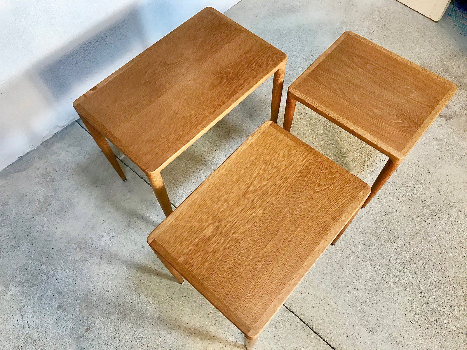 Nest of Tables in Oak Wood, Denmark 1960s, Set of 3