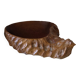 Large monoxyle carved wooden bowl