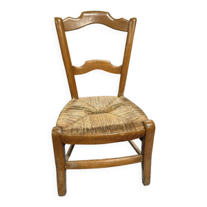 chaise enfant en noyer