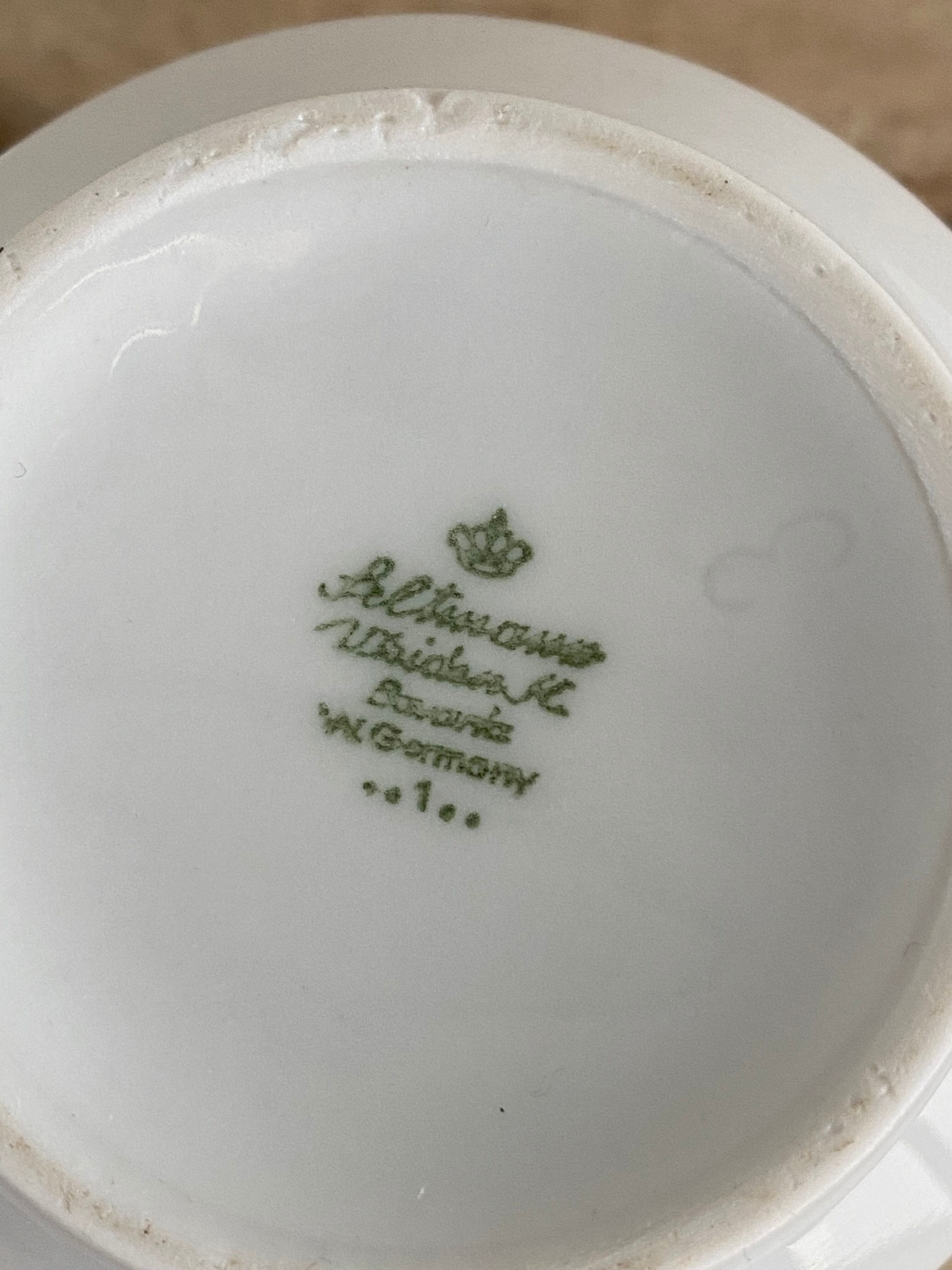 Sugar bowl, porcelain sugar pot 70s