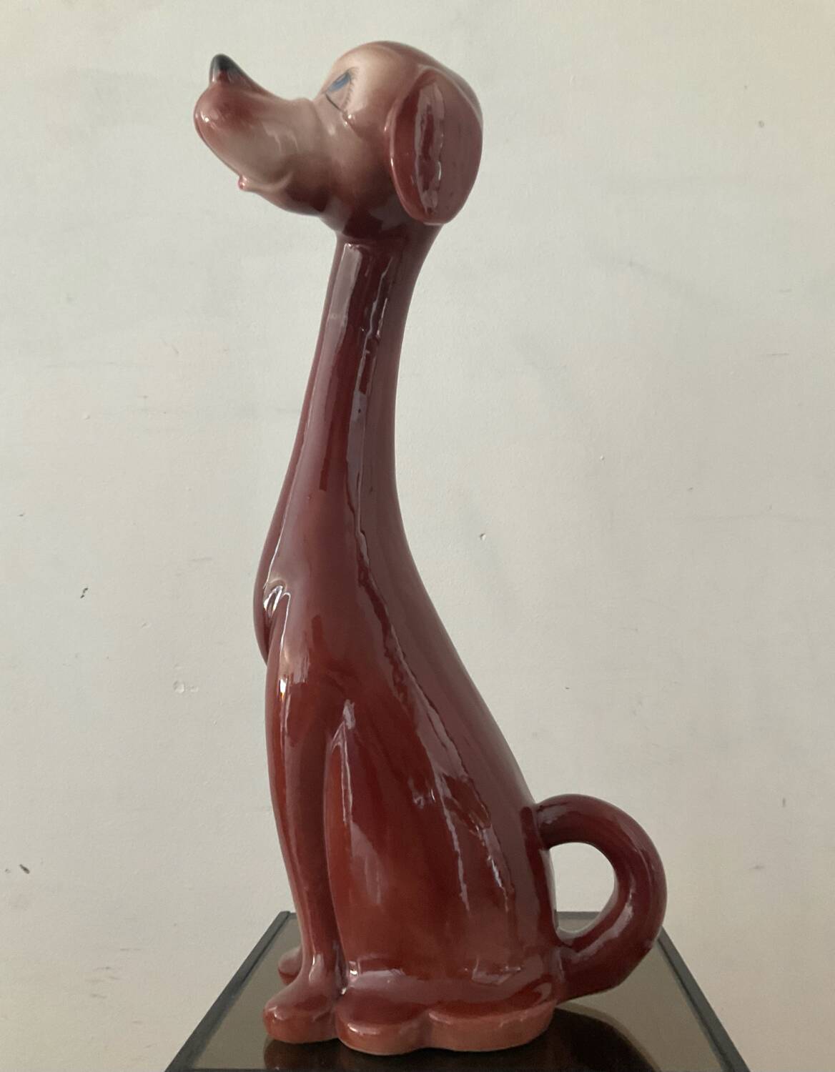 Grand chien en céramique Italy vintage années 70