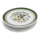 Lot de 5 assiettes en céramique florale de Gualdi Tadino Années 60