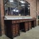 1930s Barber Cabinet | Double Salon Unit with Marble & Mirror