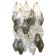 Transparent and fume’ “poliedri” murano glass wall sconce