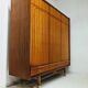 Vintage wooden wardrobe scandinavian style / compass feet spindles wardrobe
