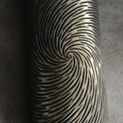 Vase tubulaire en céramique à effet de couleur argenté 39 cm