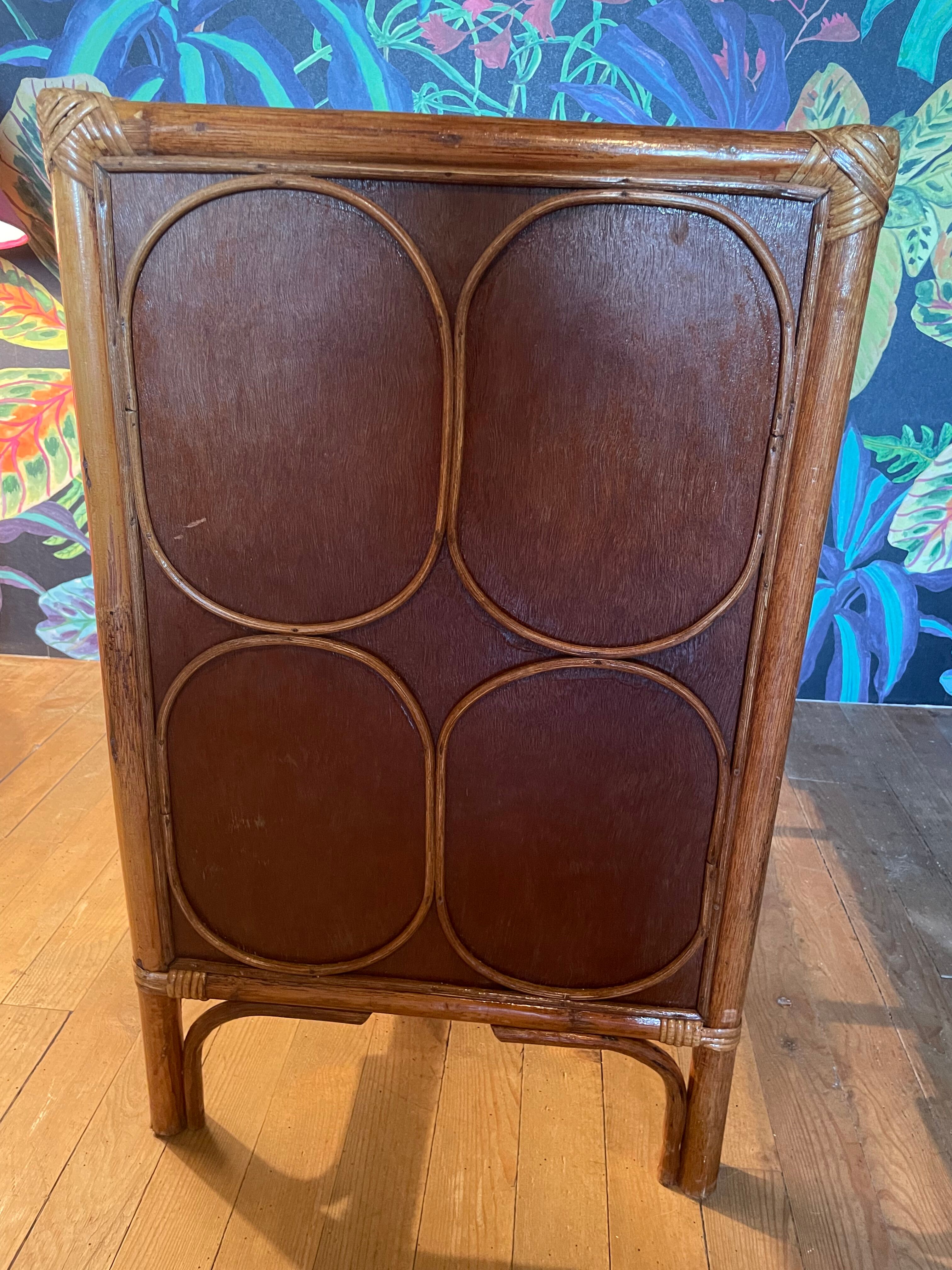 Commode osier et rotin