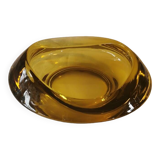 Vintage amber glass pocket tray