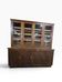 Vintage XL industrial display cabinet / pharmacy cabinet / laboratory cabinet