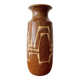 Vase vintage marron Scheurich Keramik ouest-allemand
