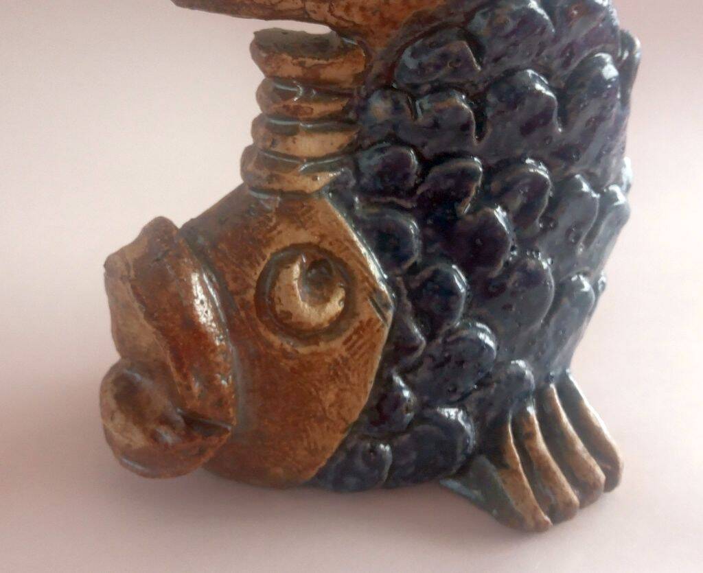 Studio PotteryCeramic Fish Figurine Sculpture Swedish