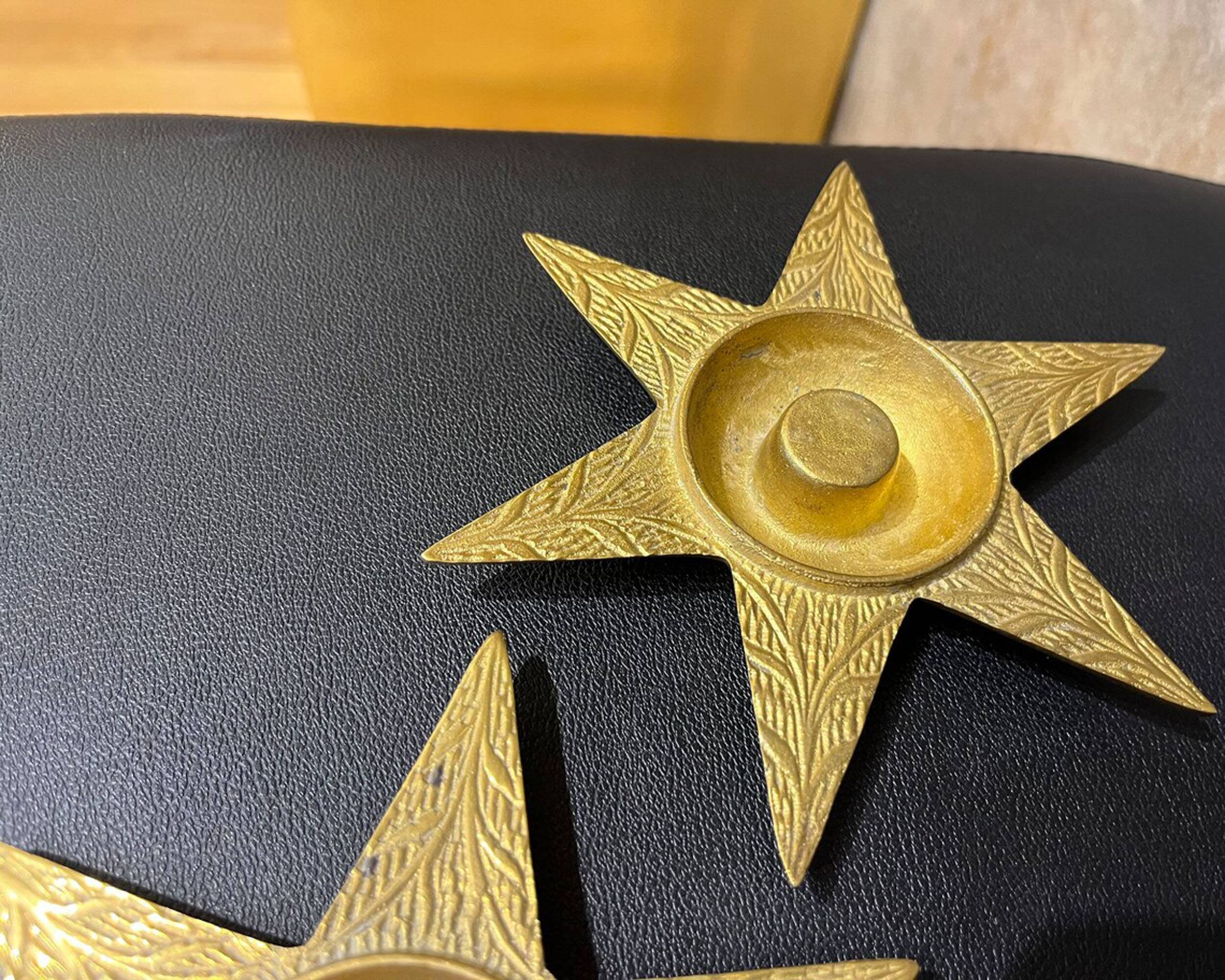 Vintage 2 Piece Ashtray Set Star Design