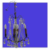 chandelier with bronze tassel 4 lumieres